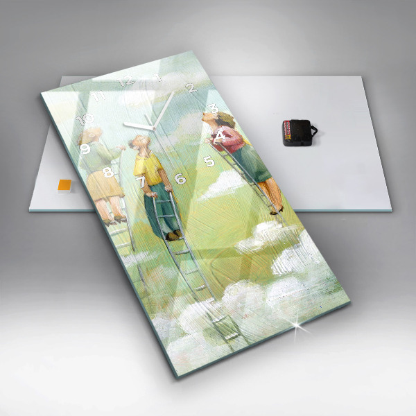 Vertikale Uhr Menschen auf einer Leiter