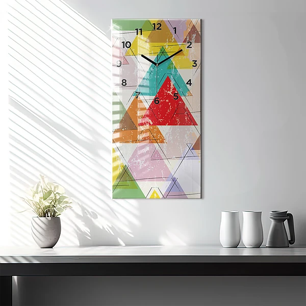 Vertikale Uhr Dreiecke geometrisches Muster