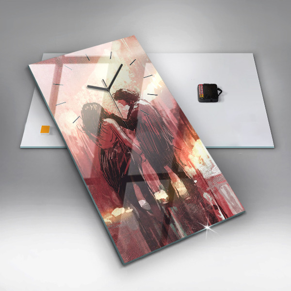 Vertikale Uhr mit motiv Junges verliebtes Paar