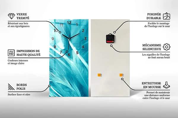 Vertikale Uhr mit motiv Fischerdorf