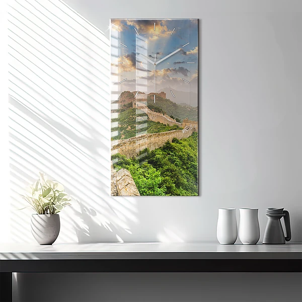 Vertikale Uhr mit motiv Große Mauer von China