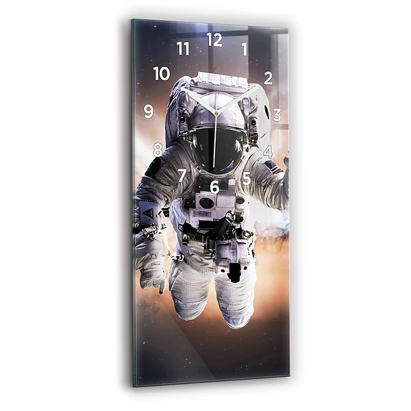 Vertikale Uhr mit motiv Astronaut im Weltraum