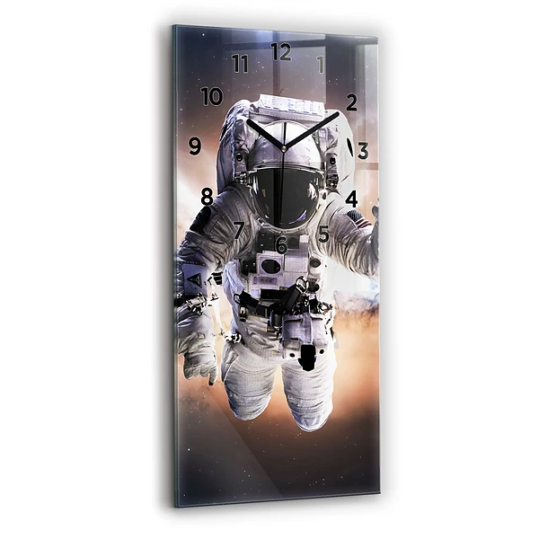 Vertikale Uhr mit motiv Astronaut im Weltraum