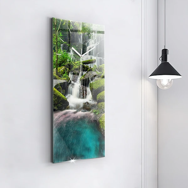 Vertikale Uhr mit motiv Wasserfall Thailand