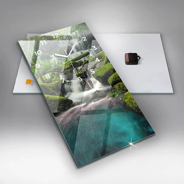 Vertikale Uhr mit motiv Wasserfall Thailand