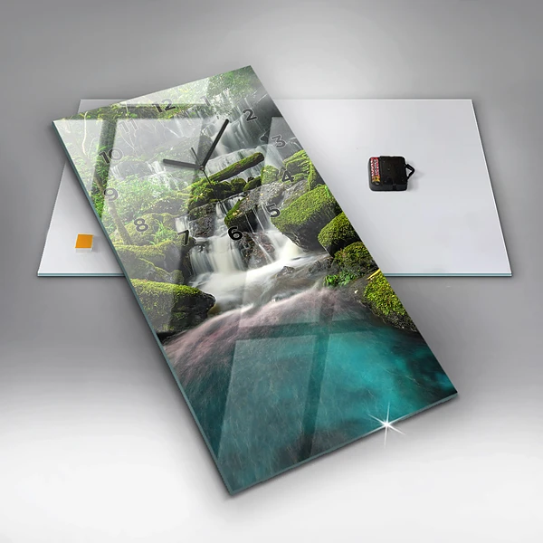 Vertikale Uhr mit motiv Wasserfall Thailand