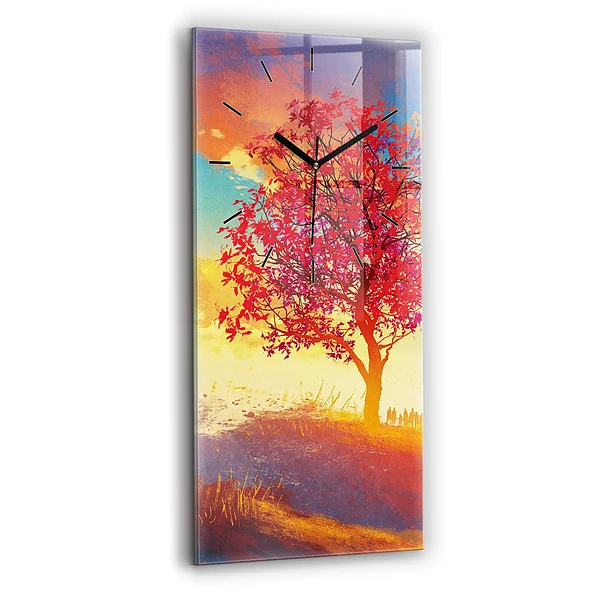 Vertikale Uhr mit motiv Herbstlandschaft