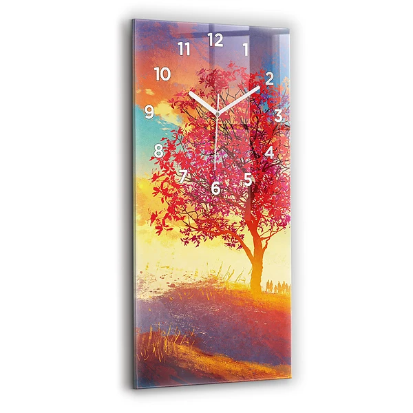Vertikale Uhr mit motiv Herbstlandschaft