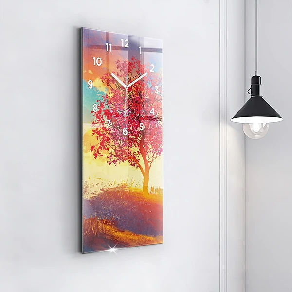 Vertikale Uhr mit motiv Herbstlandschaft