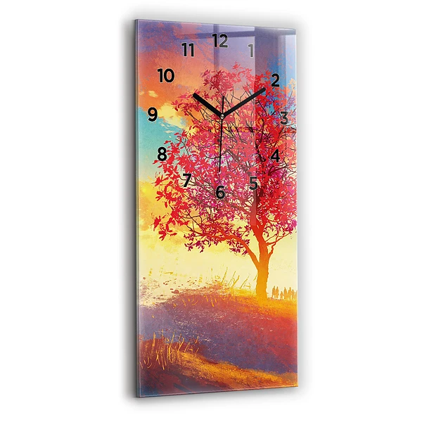 Vertikale Uhr mit motiv Herbstlandschaft
