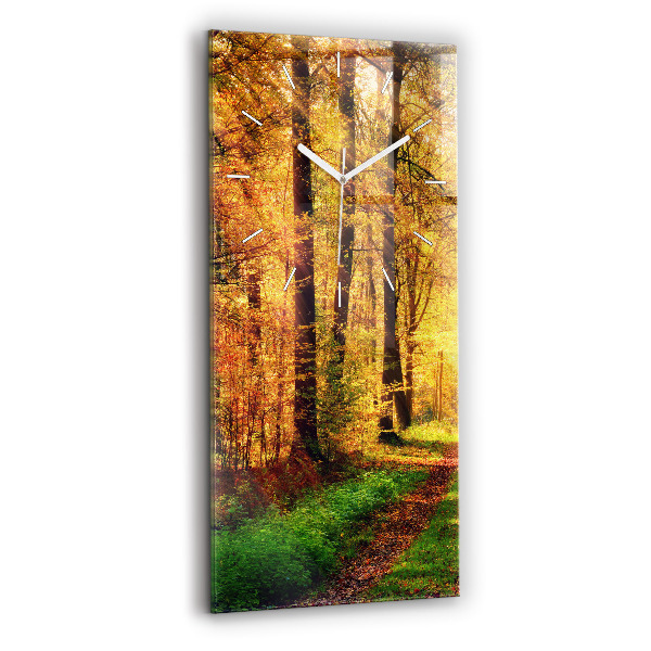 Vertikale Uhr mit motiv Herbstliche Waldlandschaft
