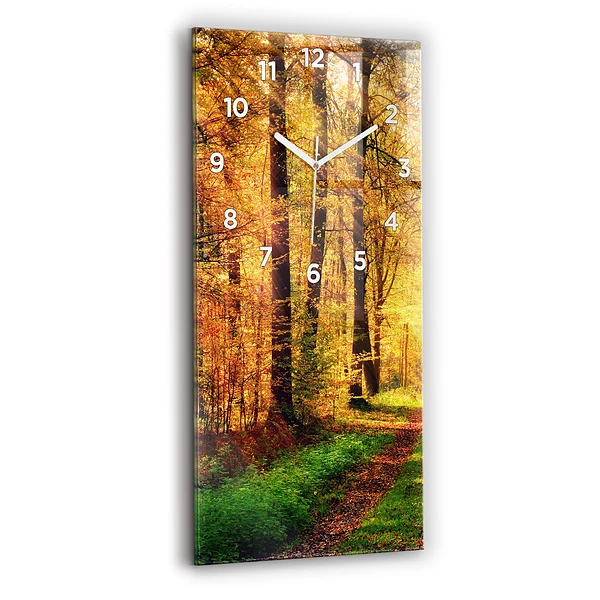 Vertikale Uhr mit motiv Herbstliche Waldlandschaft