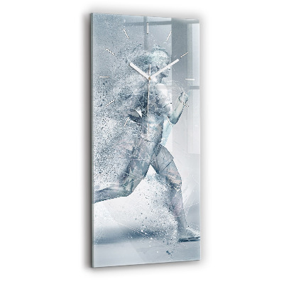 Vertikale Uhr Laufender Mann