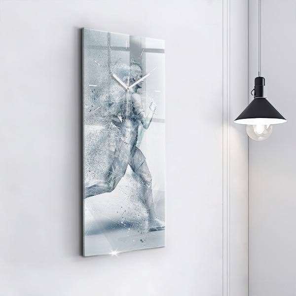 Vertikale Uhr Laufender Mann