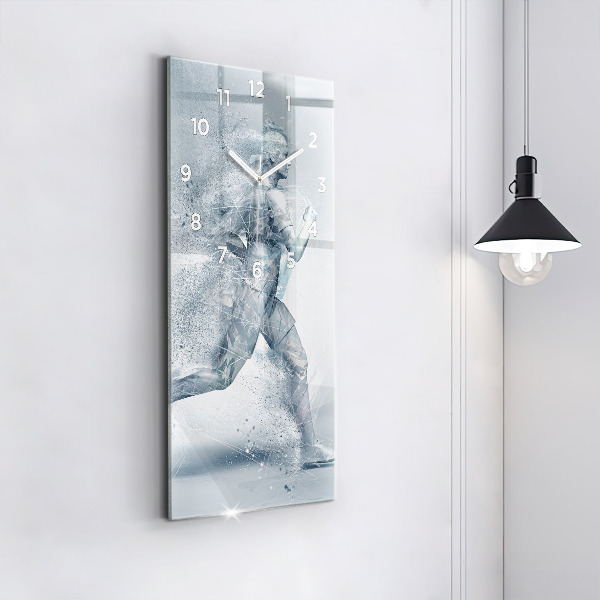 Vertikale Uhr Laufender Mann