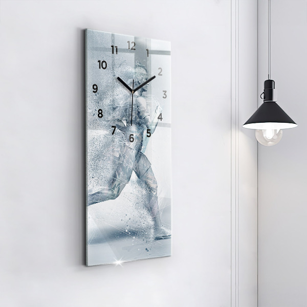 Vertikale Uhr Laufender Mann