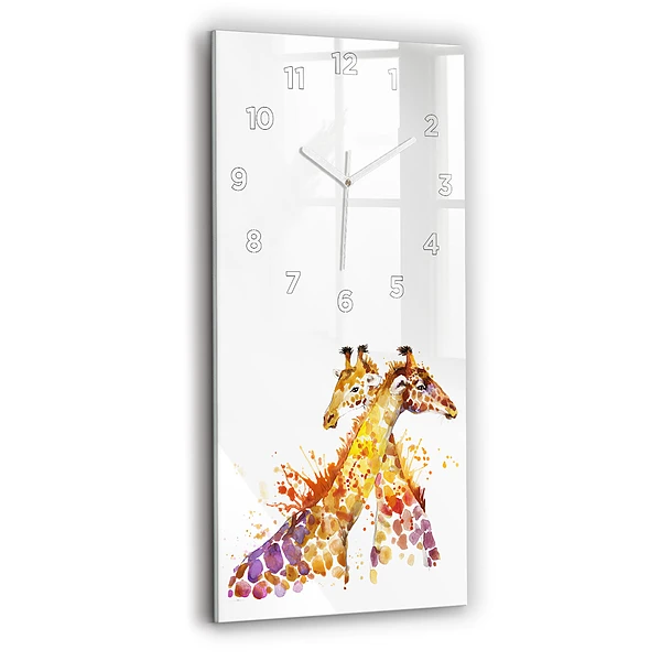 Vertikale Uhr Giraffe Aquarell