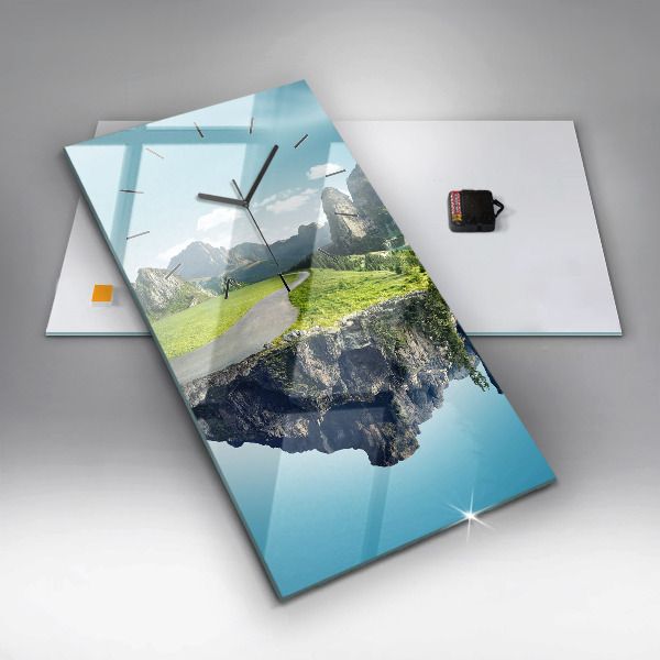 Vertikale Uhr Fliegende Insel