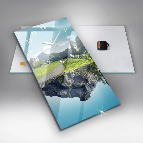 Vertikale Uhr Fliegende Insel
