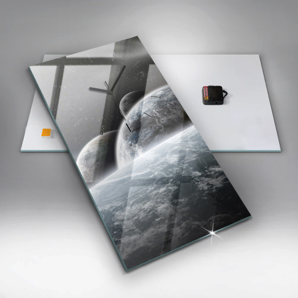 Vertikale Uhr mit motiv Kosmos Planeten