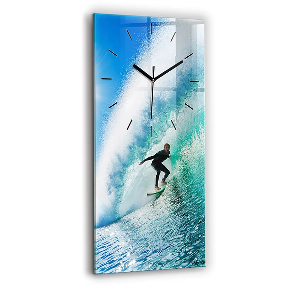 Vertikale Uhr mit motiv Surfen auf Hawaii
