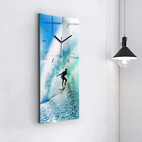 Vertikale Uhr mit motiv Surfen auf Hawaii