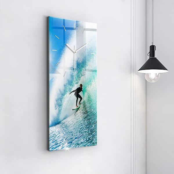 Vertikale Uhr mit motiv Surfen auf Hawaii
