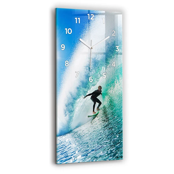 Vertikale Uhr mit motiv Surfen auf Hawaii