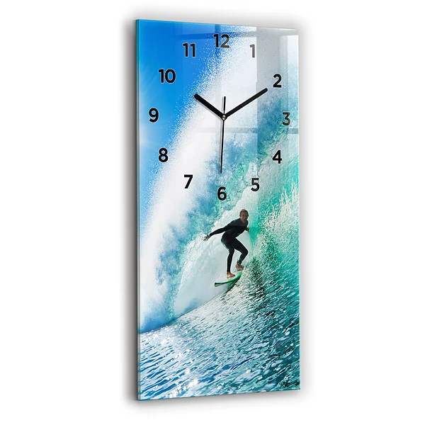 Vertikale Uhr mit motiv Surfen auf Hawaii