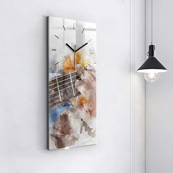 Vertikale Uhr mit motiv Gitarre