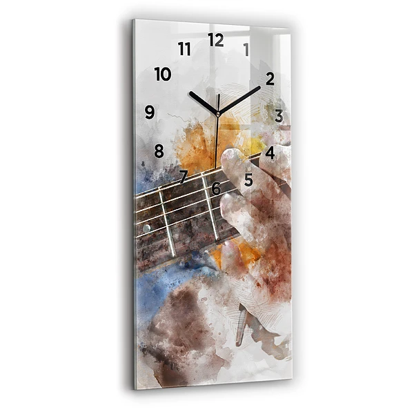 Vertikale Uhr mit motiv Gitarre