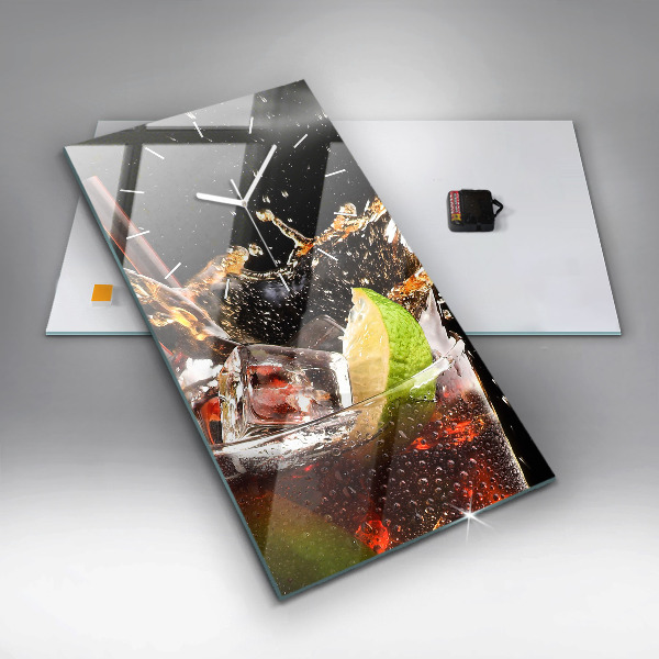 Vertikale Uhr mit motiv Getränk auf dem Eis