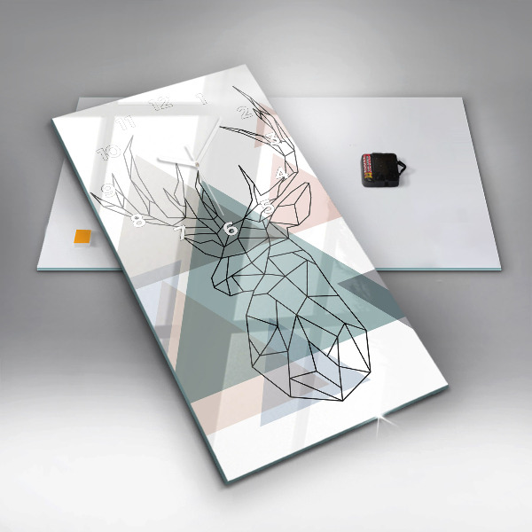 Vertikale Uhr mit motiv Rentier skandinavischer Stil