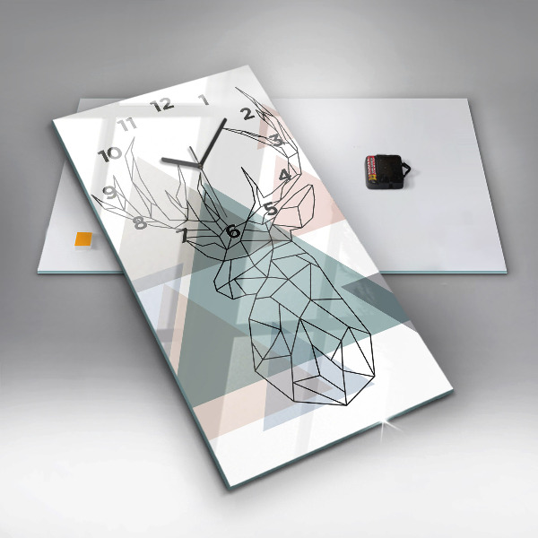 Vertikale Uhr mit motiv Rentier skandinavischer Stil