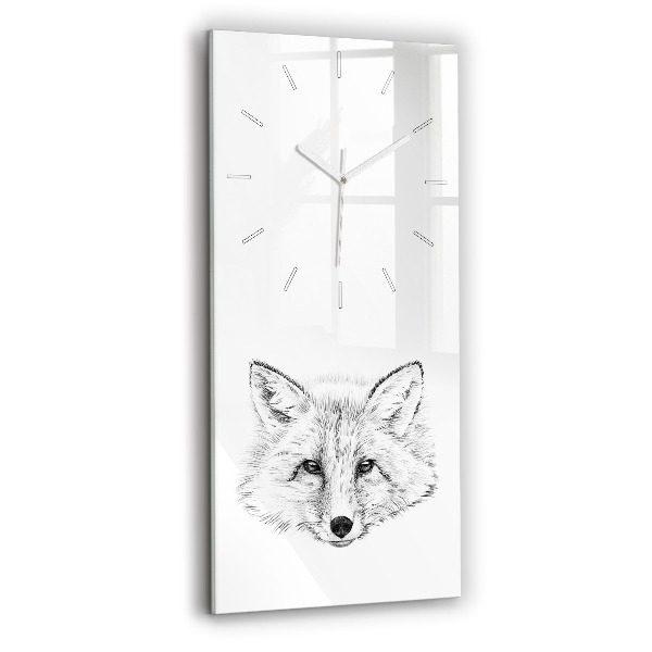Vertikale Uhr mit motiv Vektor-Fuchs-Kopf