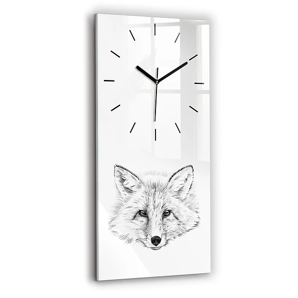 Vertikale Uhr mit motiv Vektor-Fuchs-Kopf
