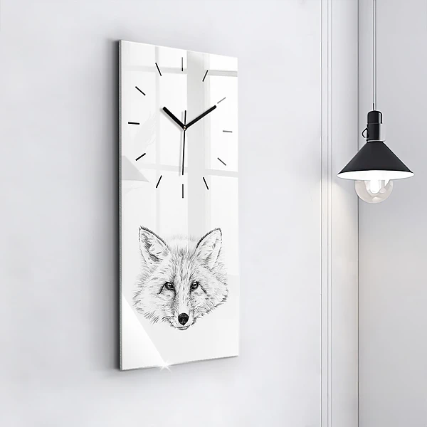 Vertikale Uhr mit motiv Vektor-Fuchs-Kopf
