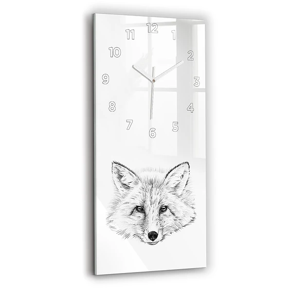 Vertikale Uhr mit motiv Vektor-Fuchs-Kopf