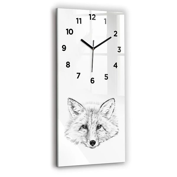 Vertikale Uhr mit motiv Vektor-Fuchs-Kopf