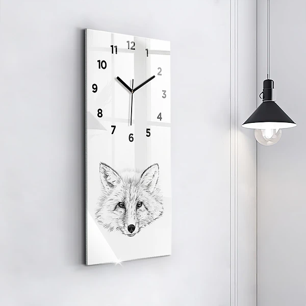 Vertikale Uhr mit motiv Vektor-Fuchs-Kopf