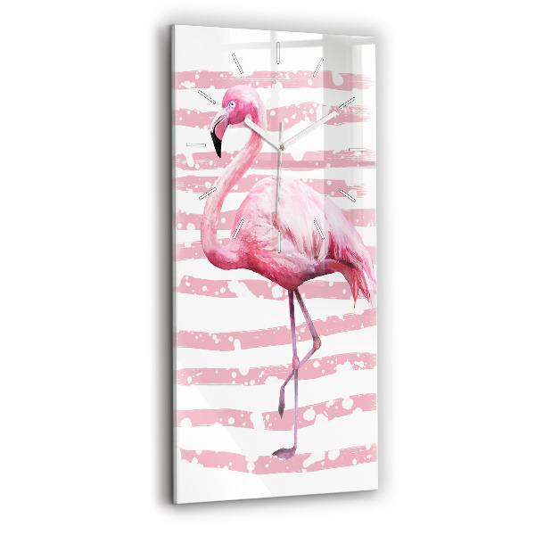 Vertikale Uhr Flamingo-Grafik