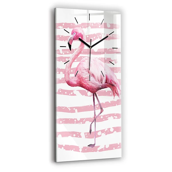 Vertikale Uhr Flamingo-Grafik