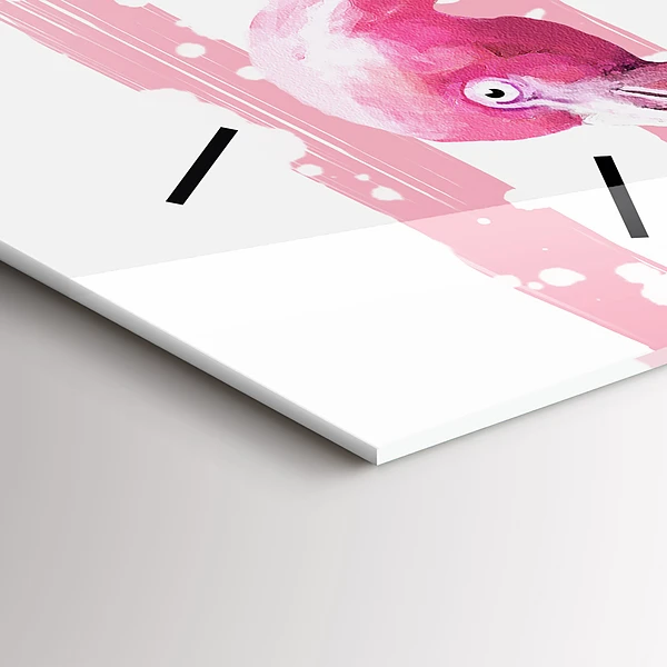 Vertikale Uhr Flamingo-Grafik