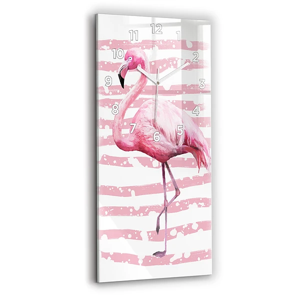 Vertikale Uhr Flamingo-Grafik