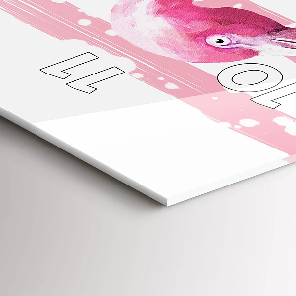 Vertikale Uhr Flamingo-Grafik