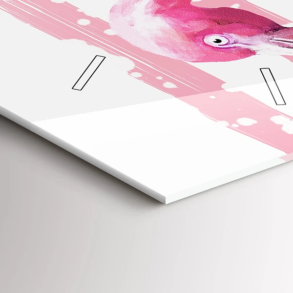 Vertikale Uhr Flamingo-Grafik