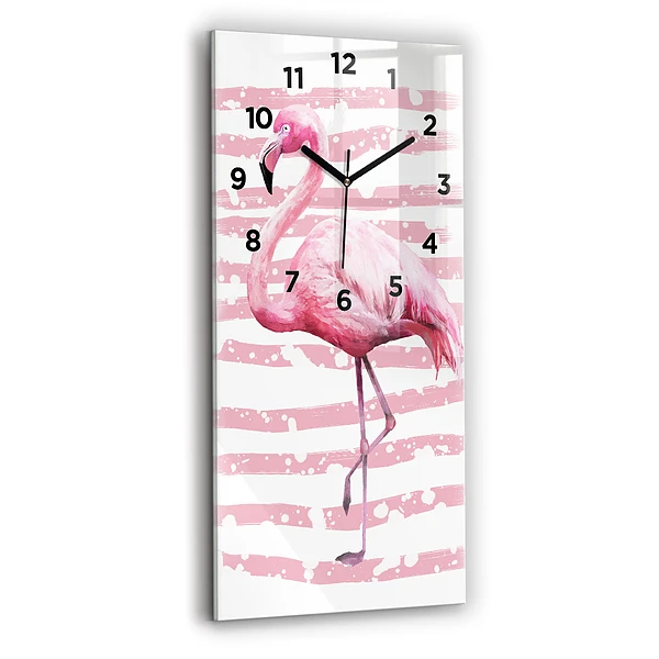 Vertikale Uhr Flamingo-Grafik