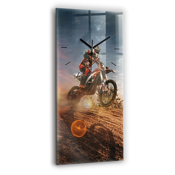 Vertikale Uhr Mann auf Motorrad