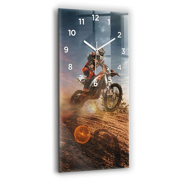 Vertikale Uhr Mann auf Motorrad