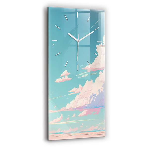 Vertikale Uhr mit motiv Pastellfarbener Himmel
